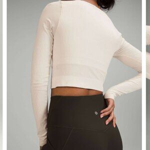 Lululemon Ebb to Street Long Sleeve - White Opal